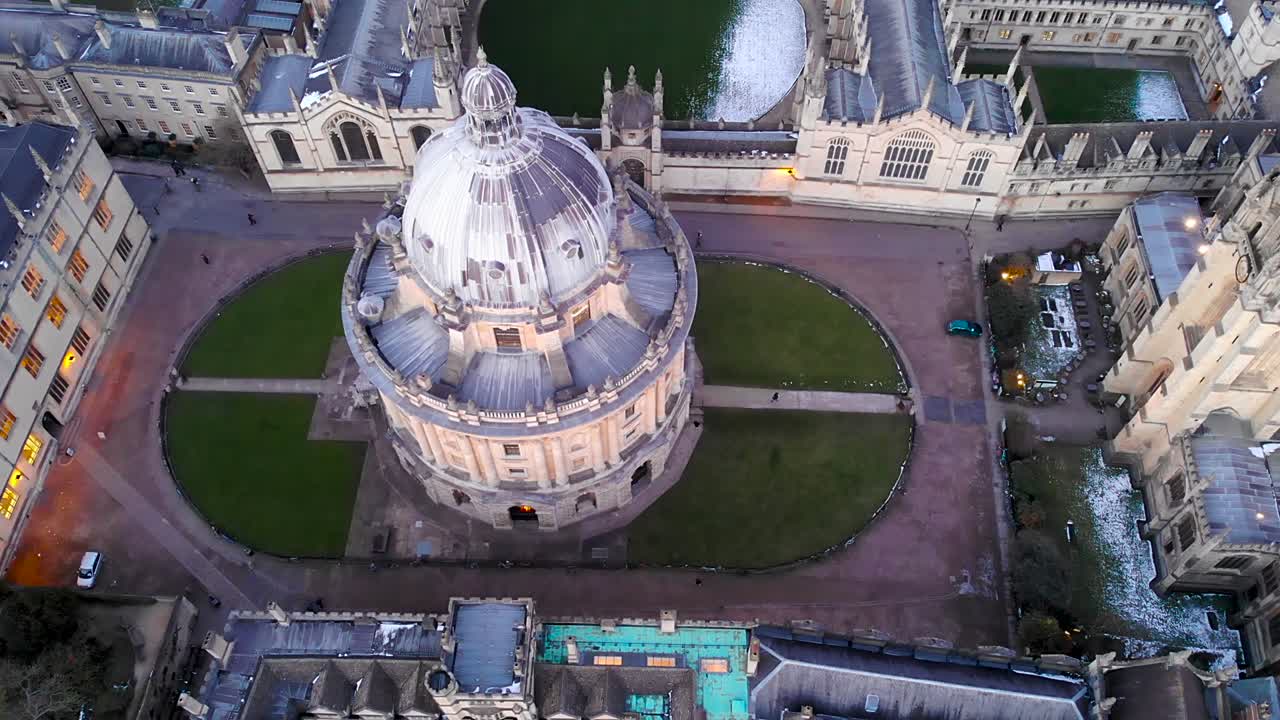 영국 옥스퍼드 시내의 공중 사진