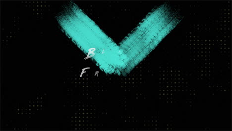 texto de introducción de animación viernes negro sobre moda verde y fondo de pincel 3