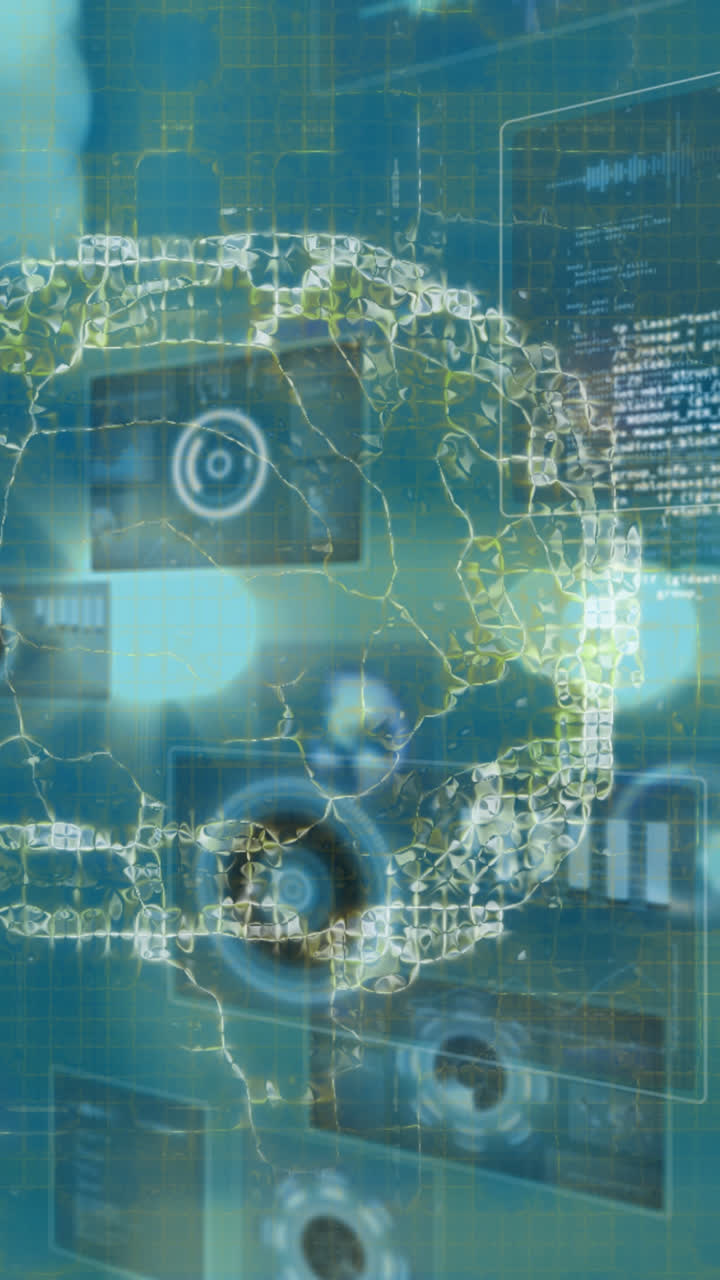 animación del cerebro y procesamiento de datos sobre la carretera