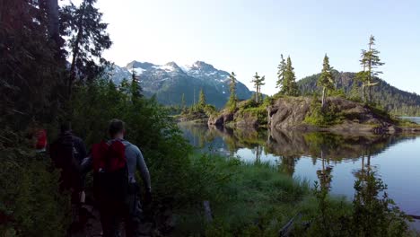 hiking in alpine mountains big interior mountain vancouver island