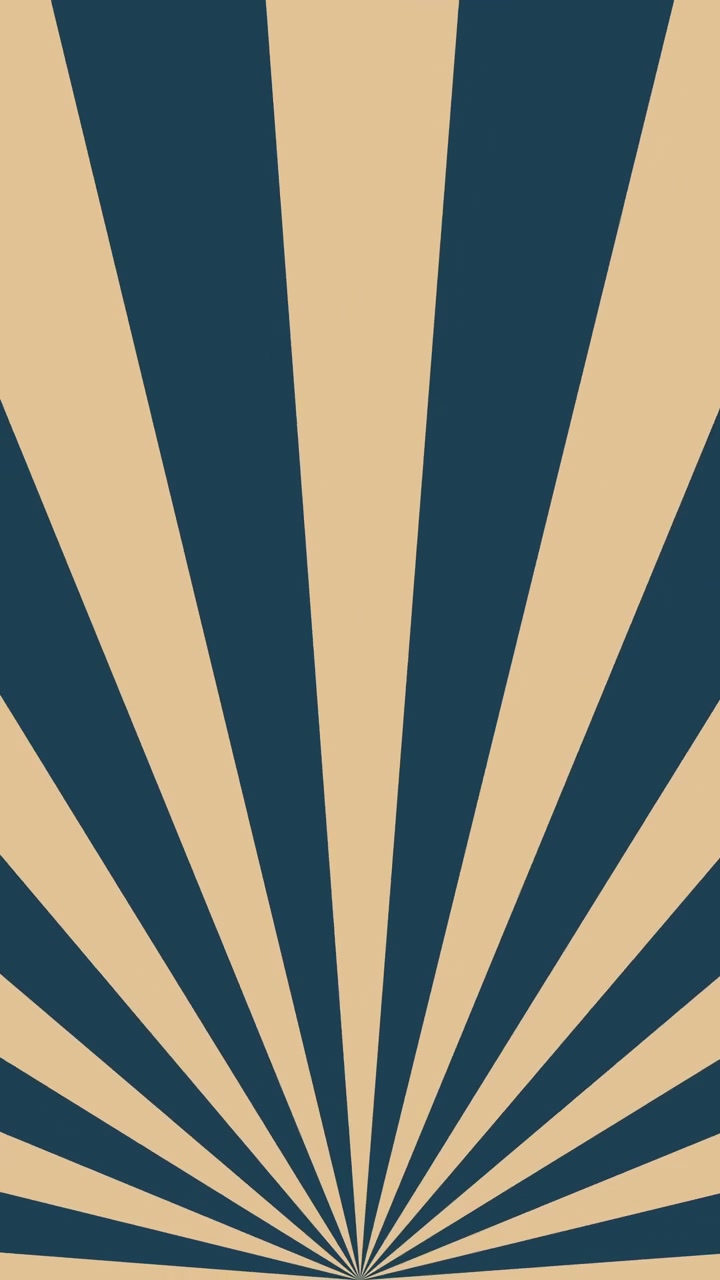 Rotating Sunburst Pattern in Dark Blue and Beige