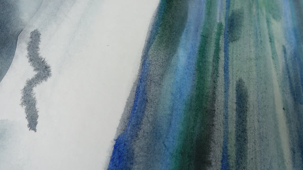 Acquerello marino. Ripresa del disegno.