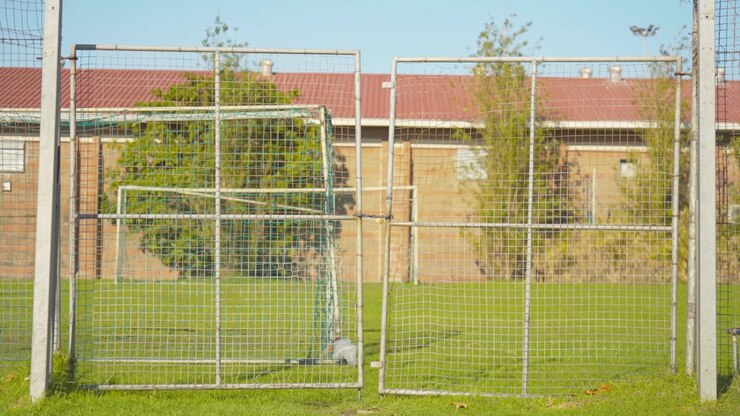 Reti da cricket presso un club di cricket a Kenilworth, Città del Capo.