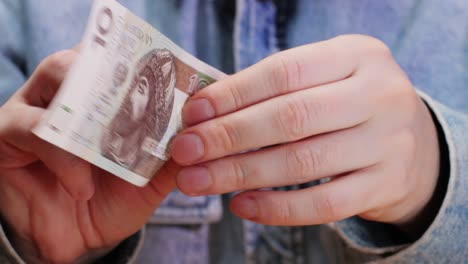 100 200 polish money zloty zl pln as financial background. saving concept. high quality 4k footage