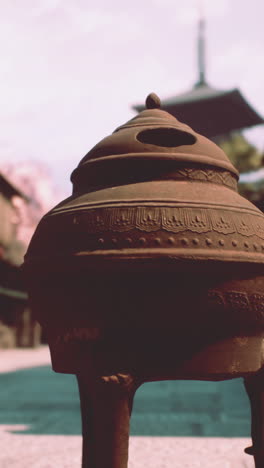 incense burner at a japanese temple