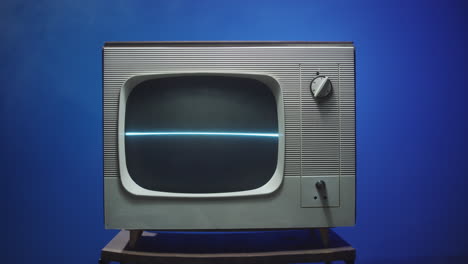 vintage television on a blue background