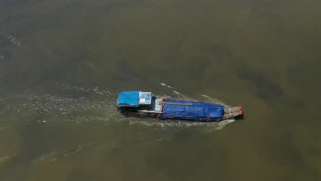 an old riverboat on the kenh te canal