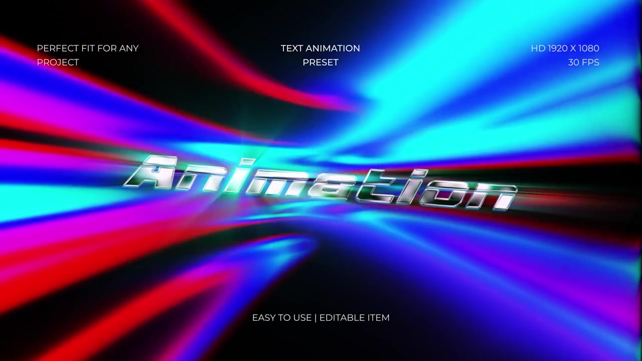 Futuristic Holographic Text Animation Motion Graphics