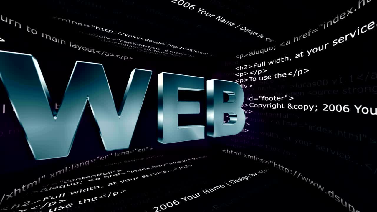 WEB Text Animation and Html Code Room