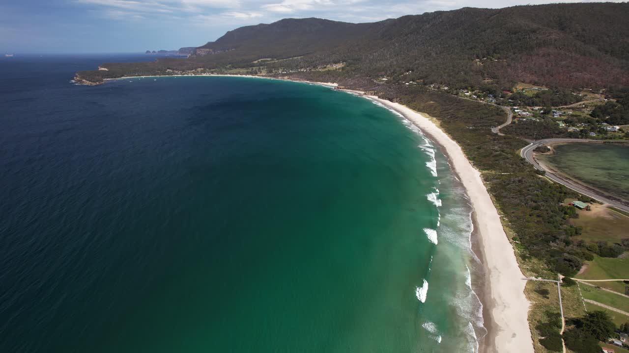 Descent Beach, Egg Beach, And Pirates Bay Beach In Eaglehawk Neck, Tasmania, Australia - Aerial Panoramic