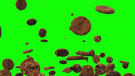 animación de bucle de galletas de chocolate