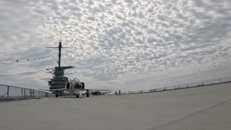 flight deck of the uss yorktown 2024 clouds above