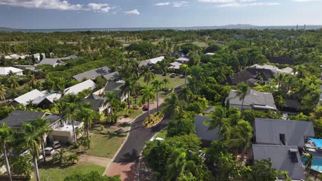 luxury housing residential area with homes in denarau island, nadi, fiji