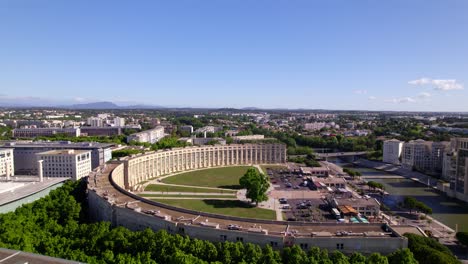 Vista-Aérea-De-La-Plaza-De-Europa-En-Montpellier