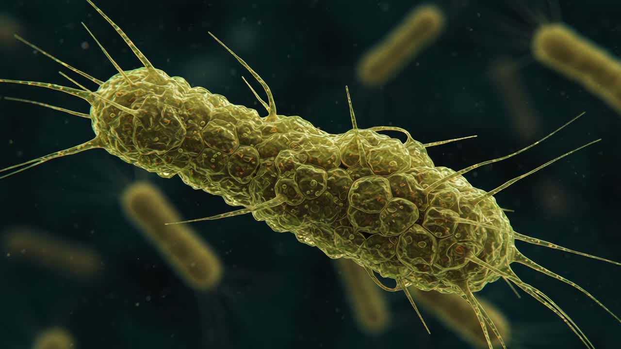 Microscopic View of Bacteria: Exploring the Complex Structures and Characteristics of Microorganisms in Their Natural Habitat