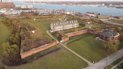 historic fort wayne in livernois avenue at delray neighborhood in detroit, michigan, usa