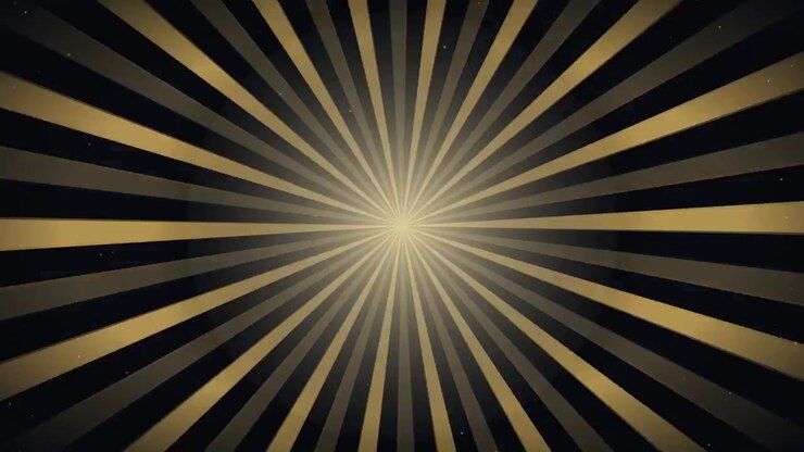Rotating Golden Sunburst Background with Subtle Particles