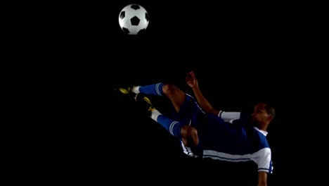 Football-player-kicking-the-ball-