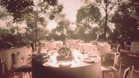 elegant outdoor wedding reception