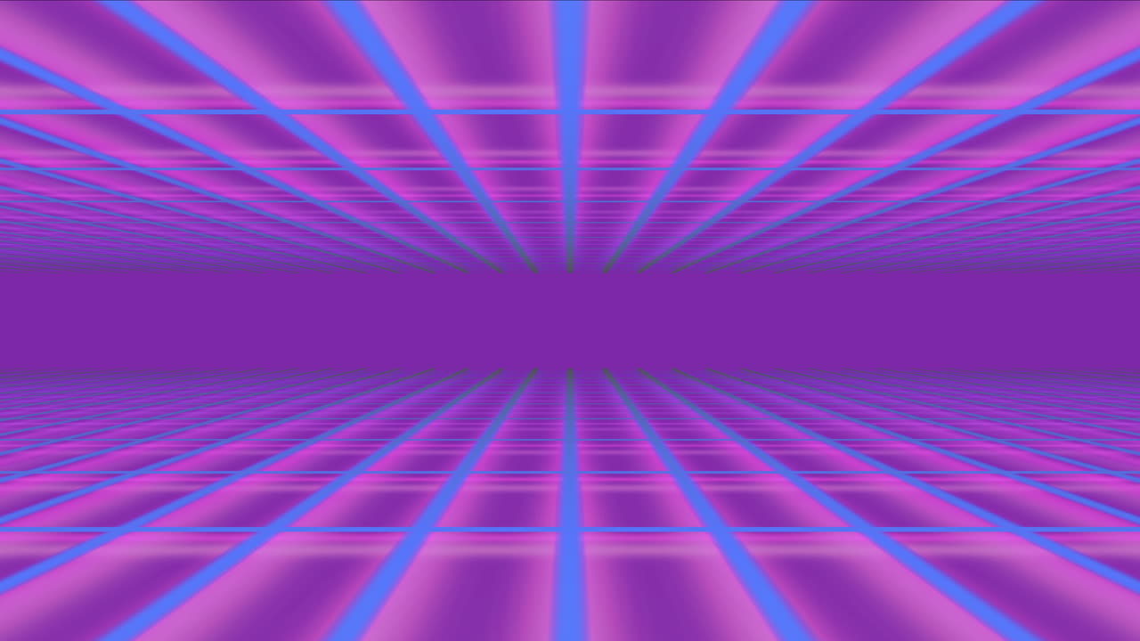 el fondo retro de la cuadrícula de perspectiva retro, el animo 3d de bucle sin fin