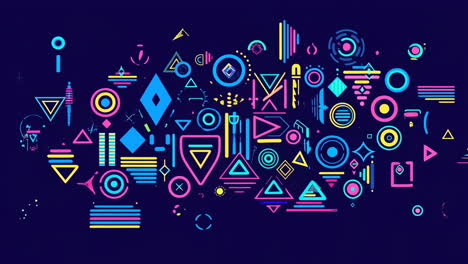 abstract geometric neon shapes backgrounds