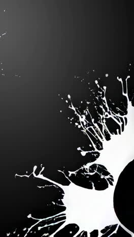 abstract black and white paint splashes