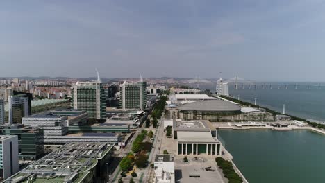 lisbon parque das nações portugal aerial view