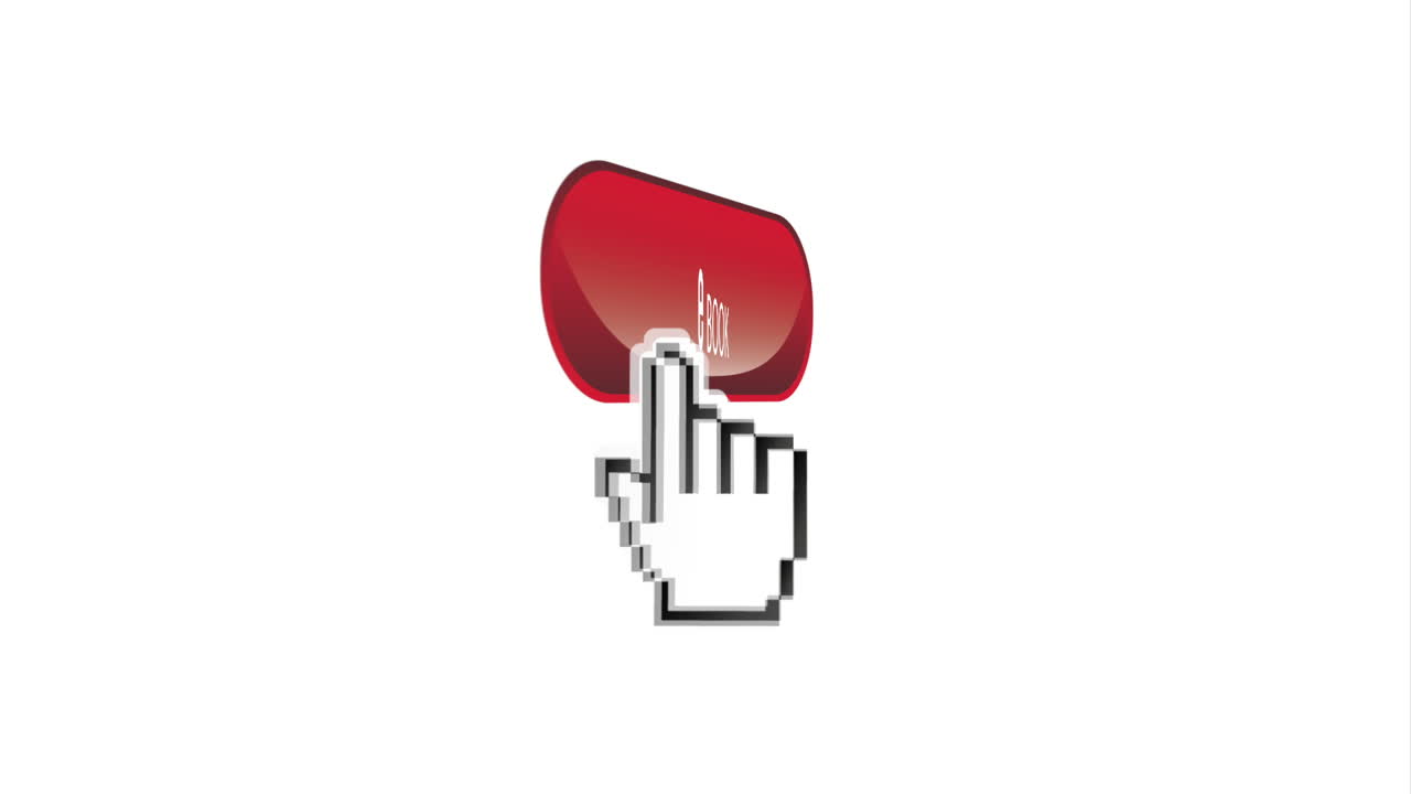 Red E-book Button with Cursor