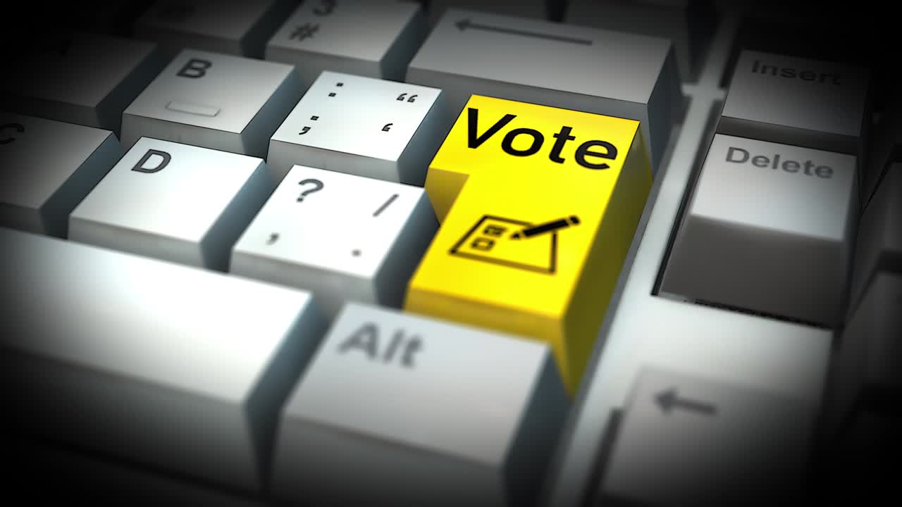 컴퓨터 키보드의 투표 버튼