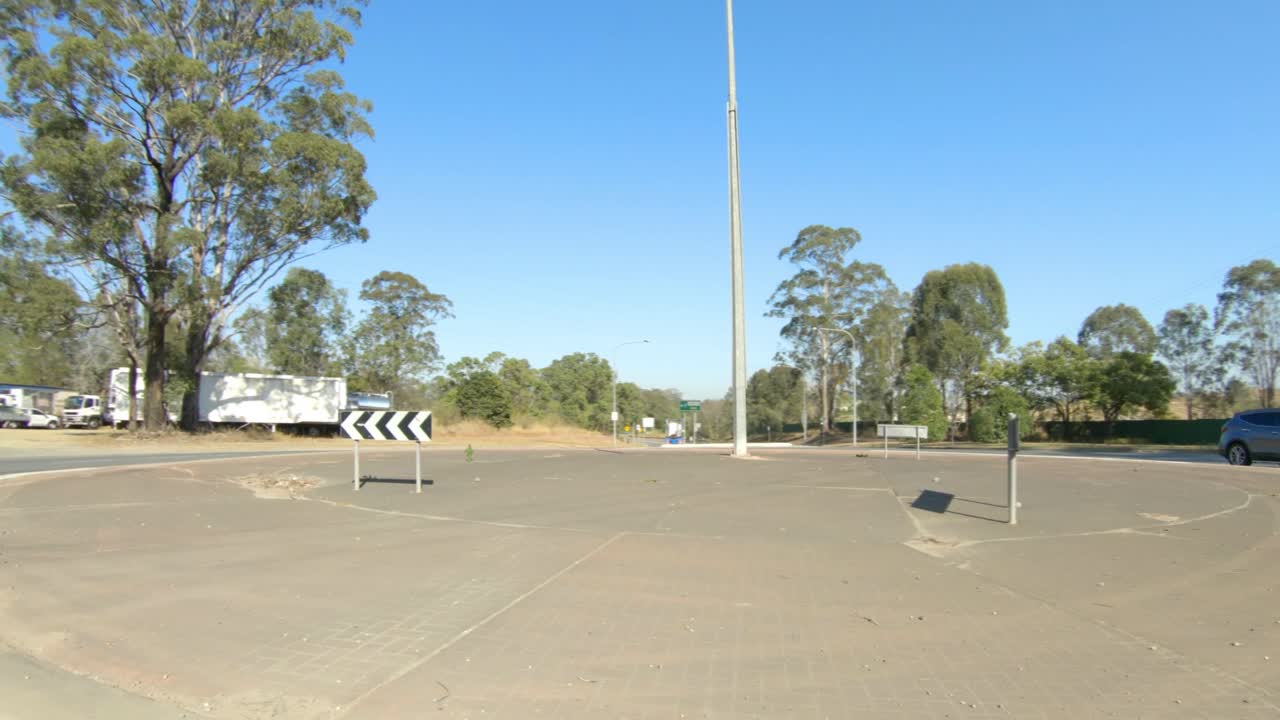 Driving through Australian Countryside: Roundabouts and Open Roads