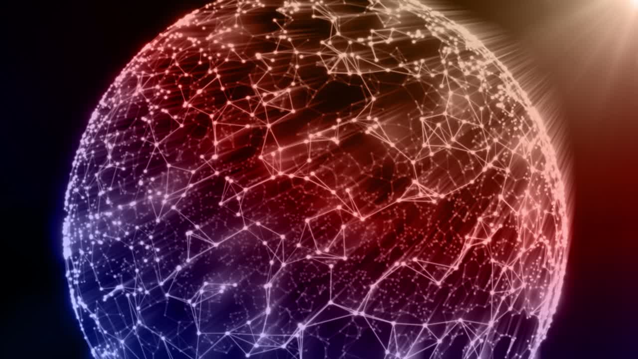 plexo de animación de bucle de tecnología de fantasía