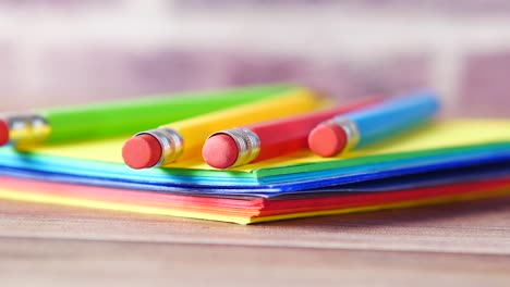 colorful pencils and notepads