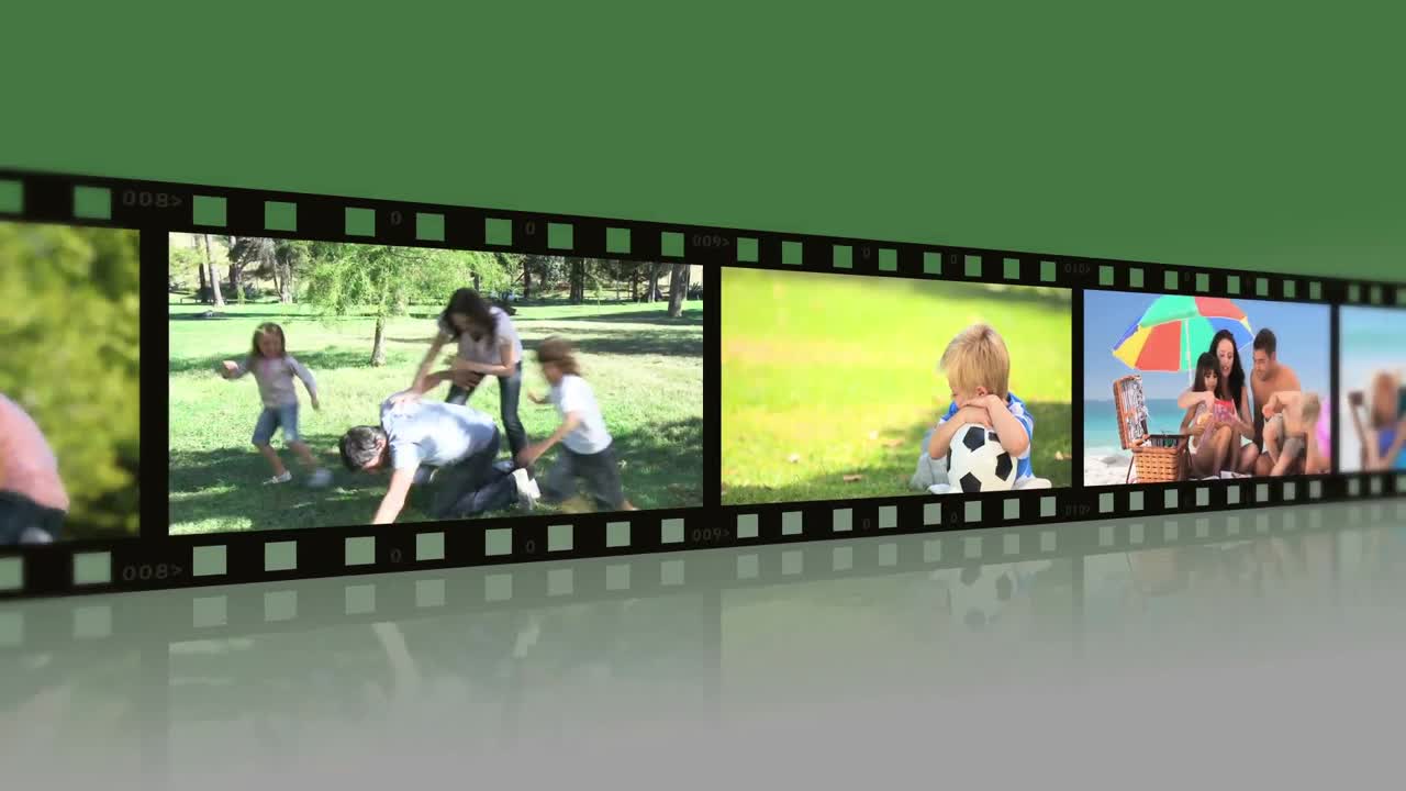 montaje de parejas y familias disfrutando de algunos momentos juntos