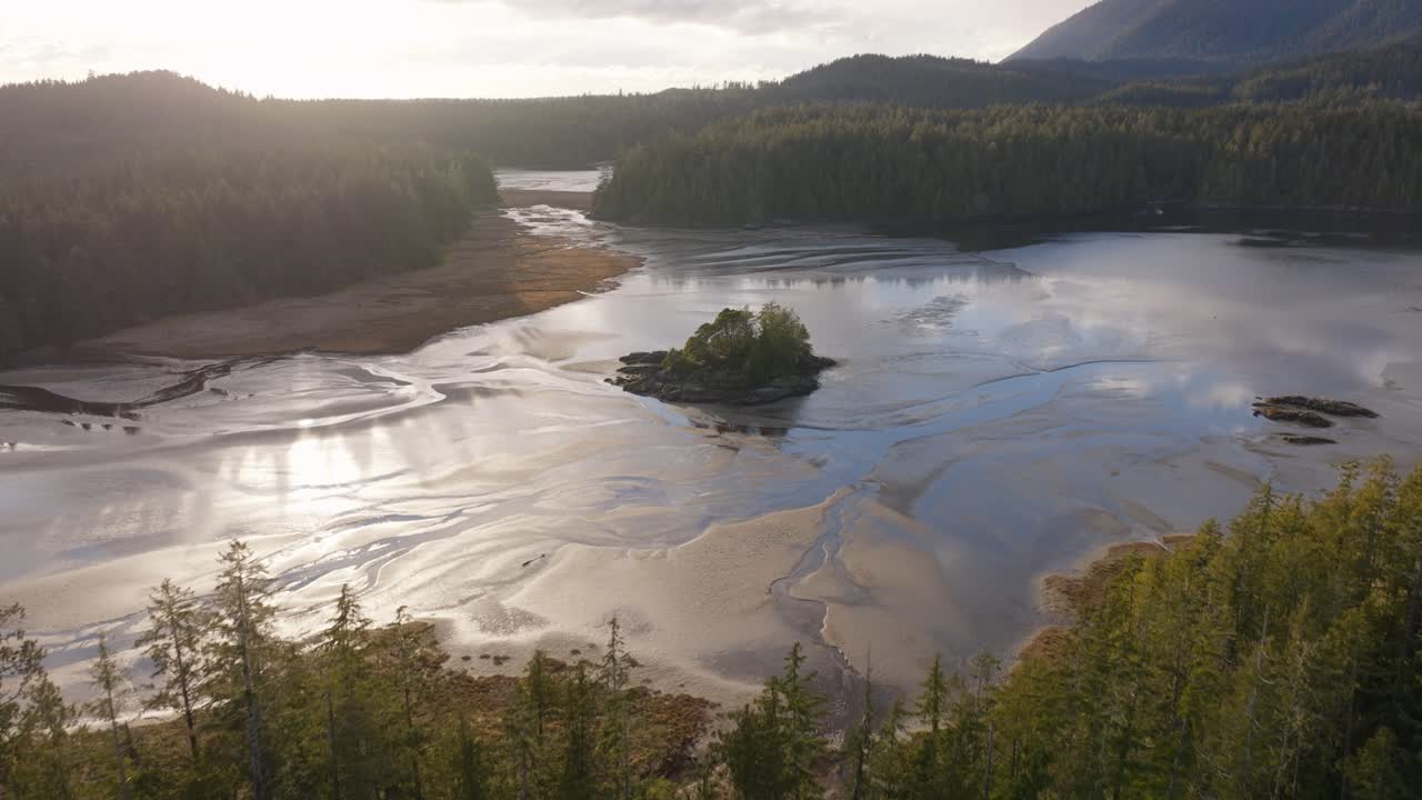The British Columbia coastline on the West Coast of Vancouver Island in Canada