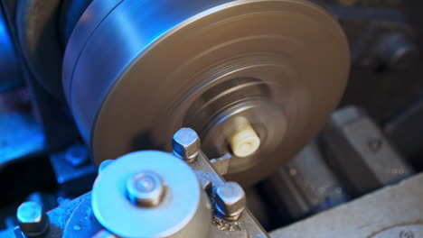 lathe machine in operation