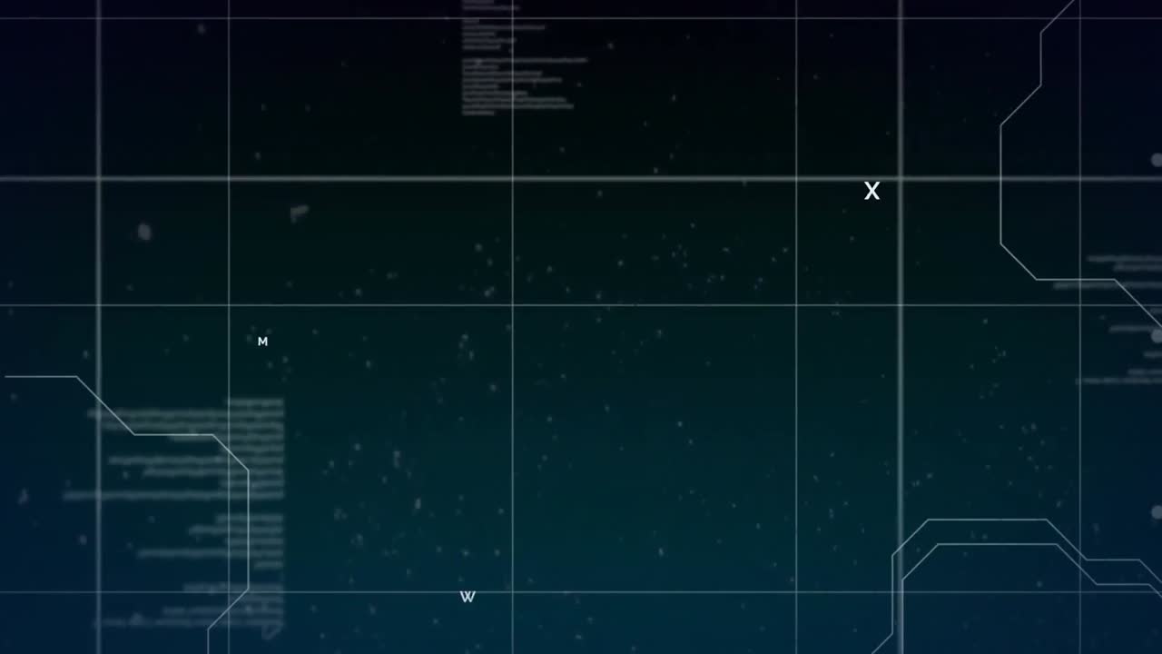 Animation of network of connections and data processing