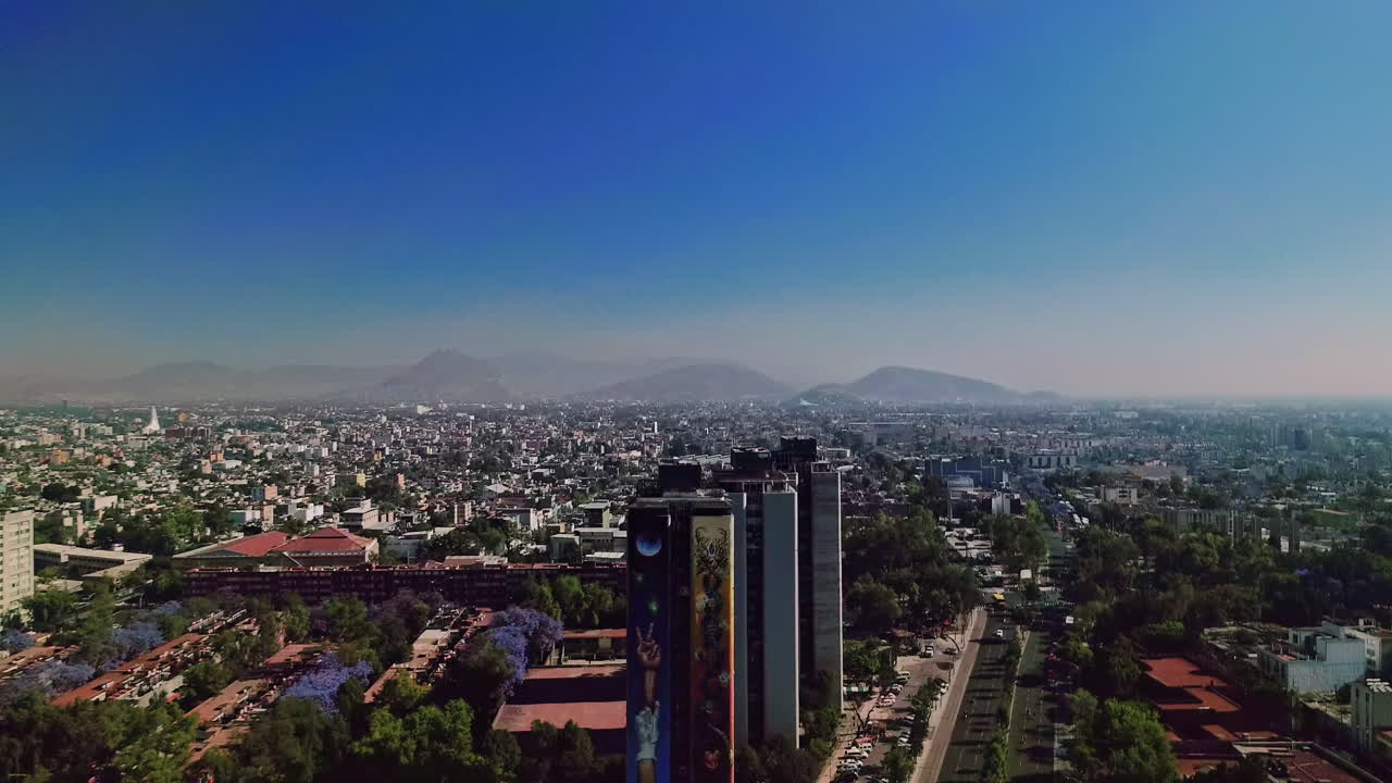 toma aérea de los edificios de tlatelolco ciudad de méxico
