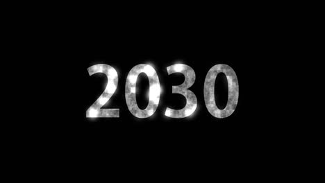 animación de texto y gráficos de movimiento 2030