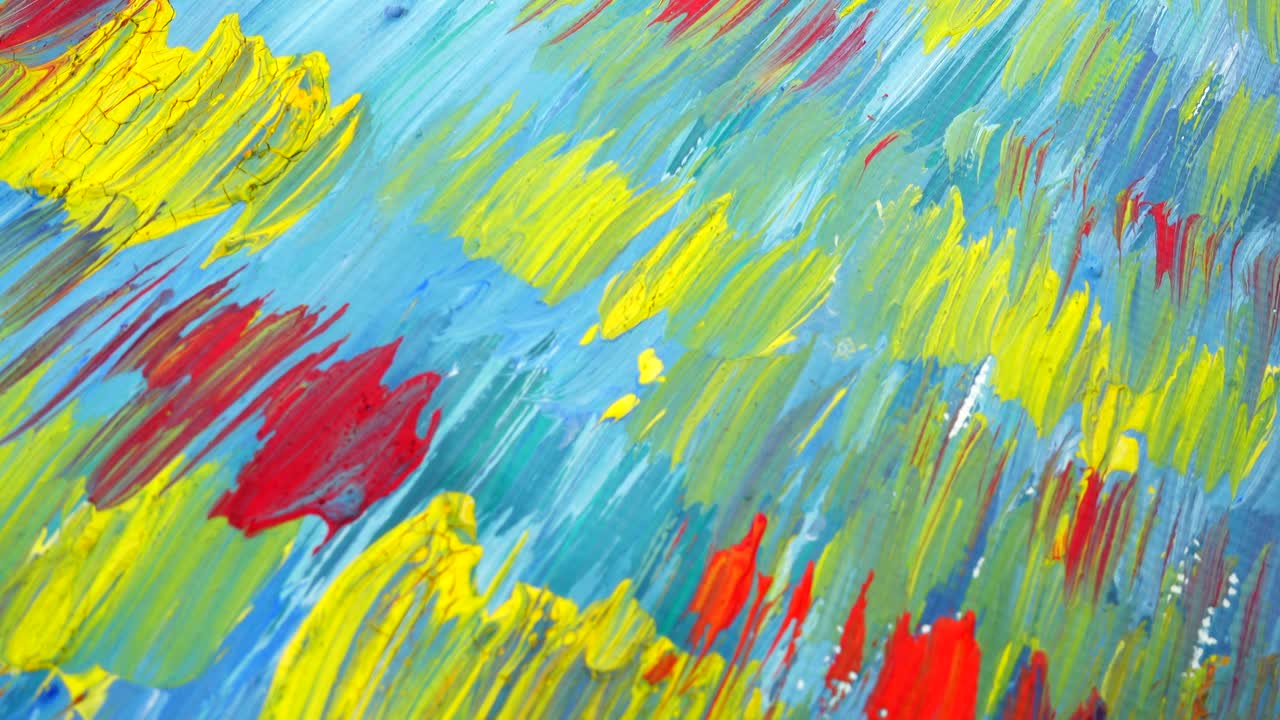 Abstracte tekening geschilderd met gouache