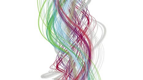 fantastica animazione con oggetto a strisce contorte al rallentatore, 4096x2304 loop 4k