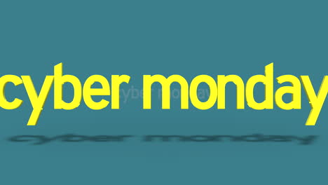 rolling cyber monday text on fresh green gradient