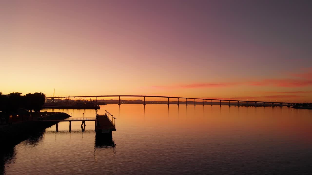 san diego coronado bridge skyline mirador desde el muelle al amanecer antena