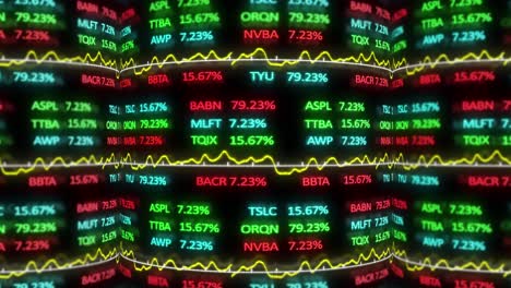 Animation-of-stock-market-display-with-stock-market-tickers-and-graphs-4k