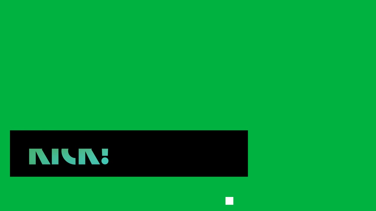 Animated Text Graphic Displaying Kick on Green Screen Background