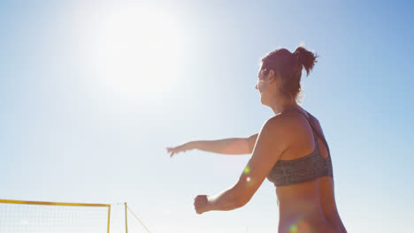 female volleyball player playing volleyball 4k