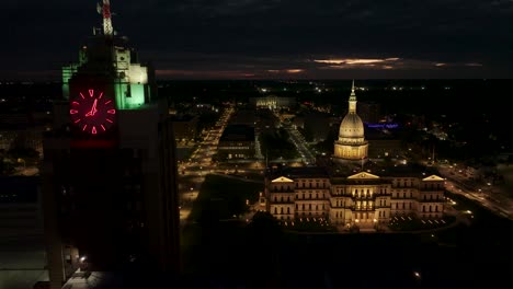 Boji-Tower-and-Capitol-in-Lansing-Michigan