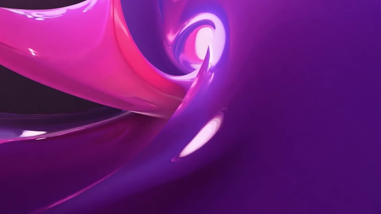 Abstract Pink and Purple Glossy Swirls