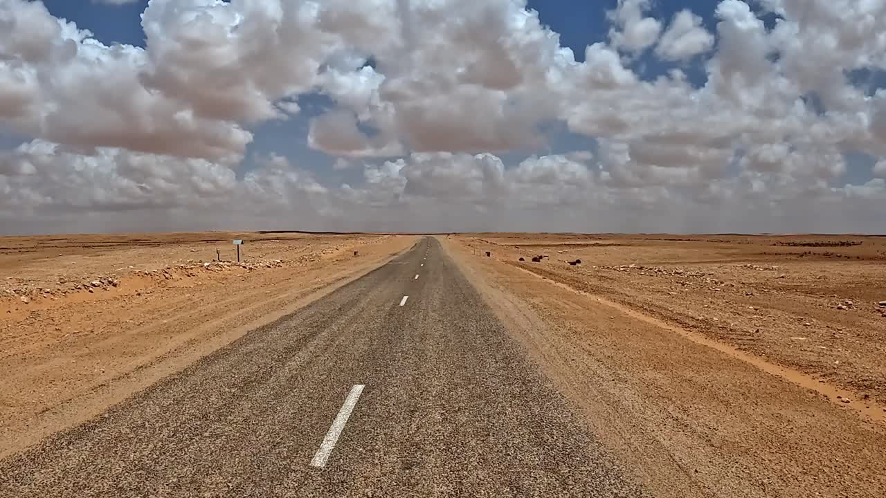 ⁇ 니지의 사막 도로를 운전하는 동안 믿을 수없는 1인칭 전망