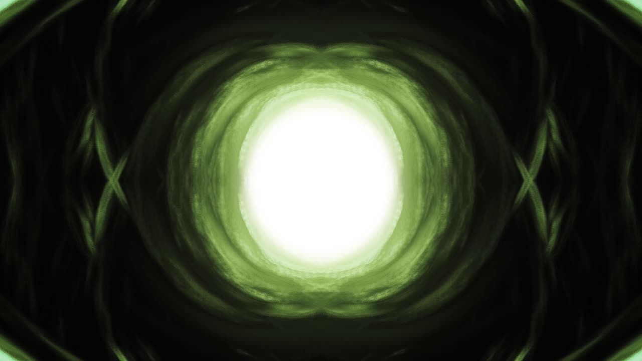un agujero de gusano blanco brillante futurista en imágenes de caleidoscopio. animación