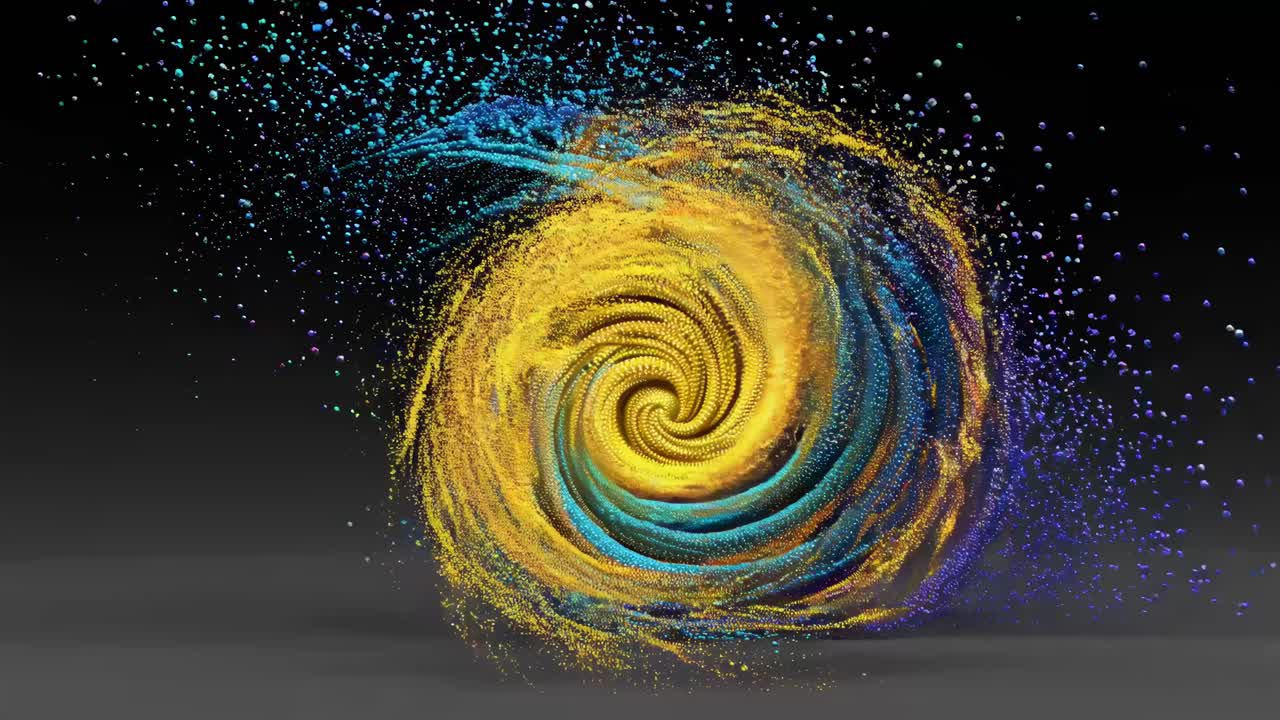 Abstract Colorful Spiral Explosion